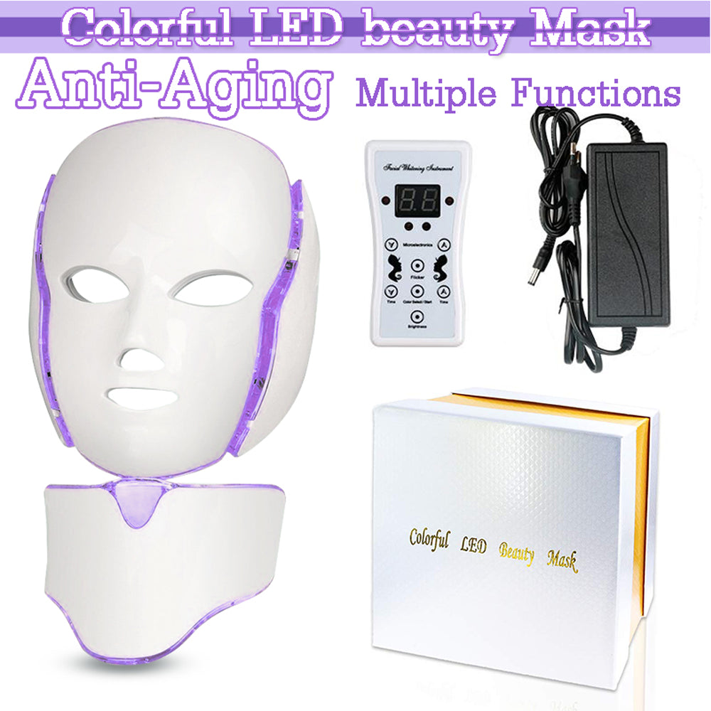 LED Facial Mask – 7-in-1 Light Therapy Skin Rejuvenation