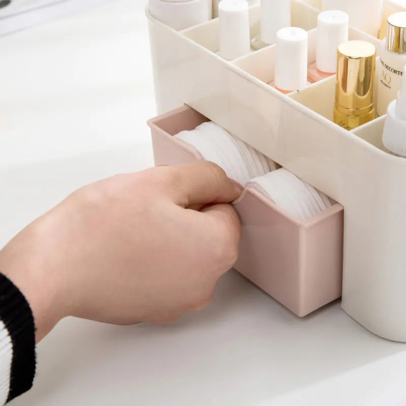 Jewelry and Makeup Organizer Box with Drawers