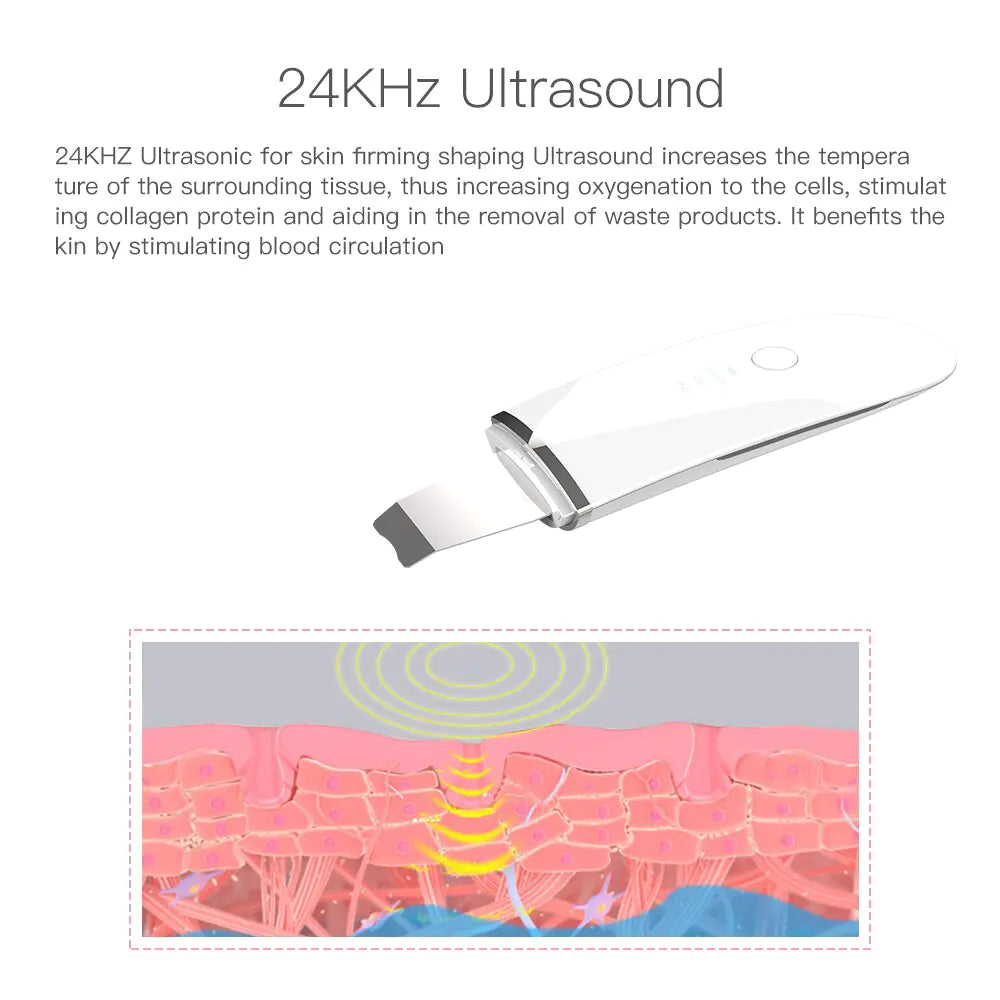 Ultrasonic Face Spatula Skin Scrubber – Wireless