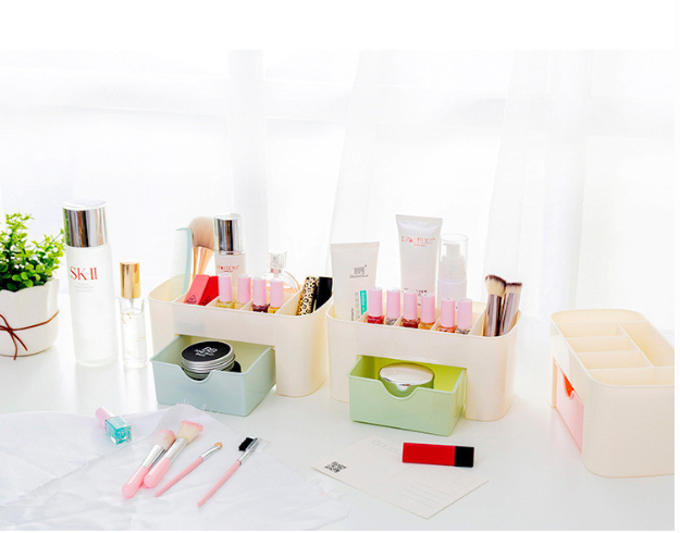 Jewelry and Makeup Organizer Box with Drawers