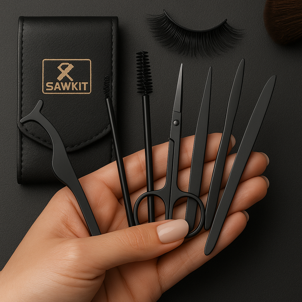 "5-in-1 Professional Eyelash Tool Kit – Lash Perfection Made Easy"