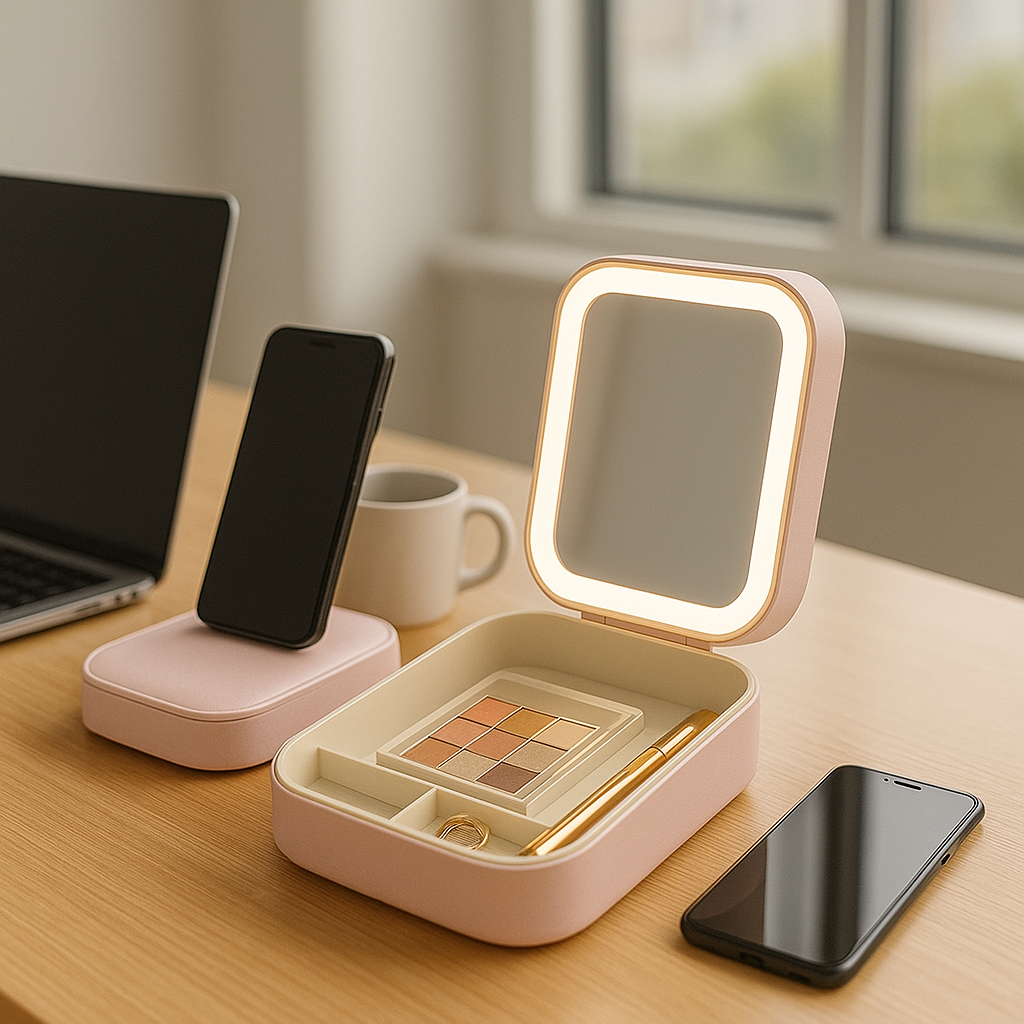 Makeup Storage Box With LED Light