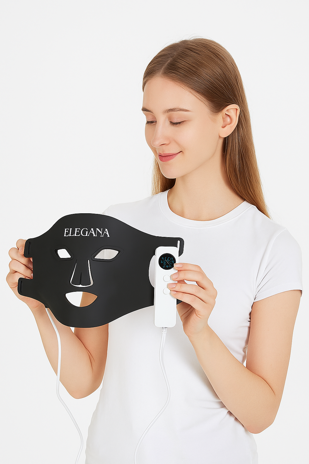 ELEGANA LED Light Therapy Face Mask – Red & Blue Light Skincare Treatment