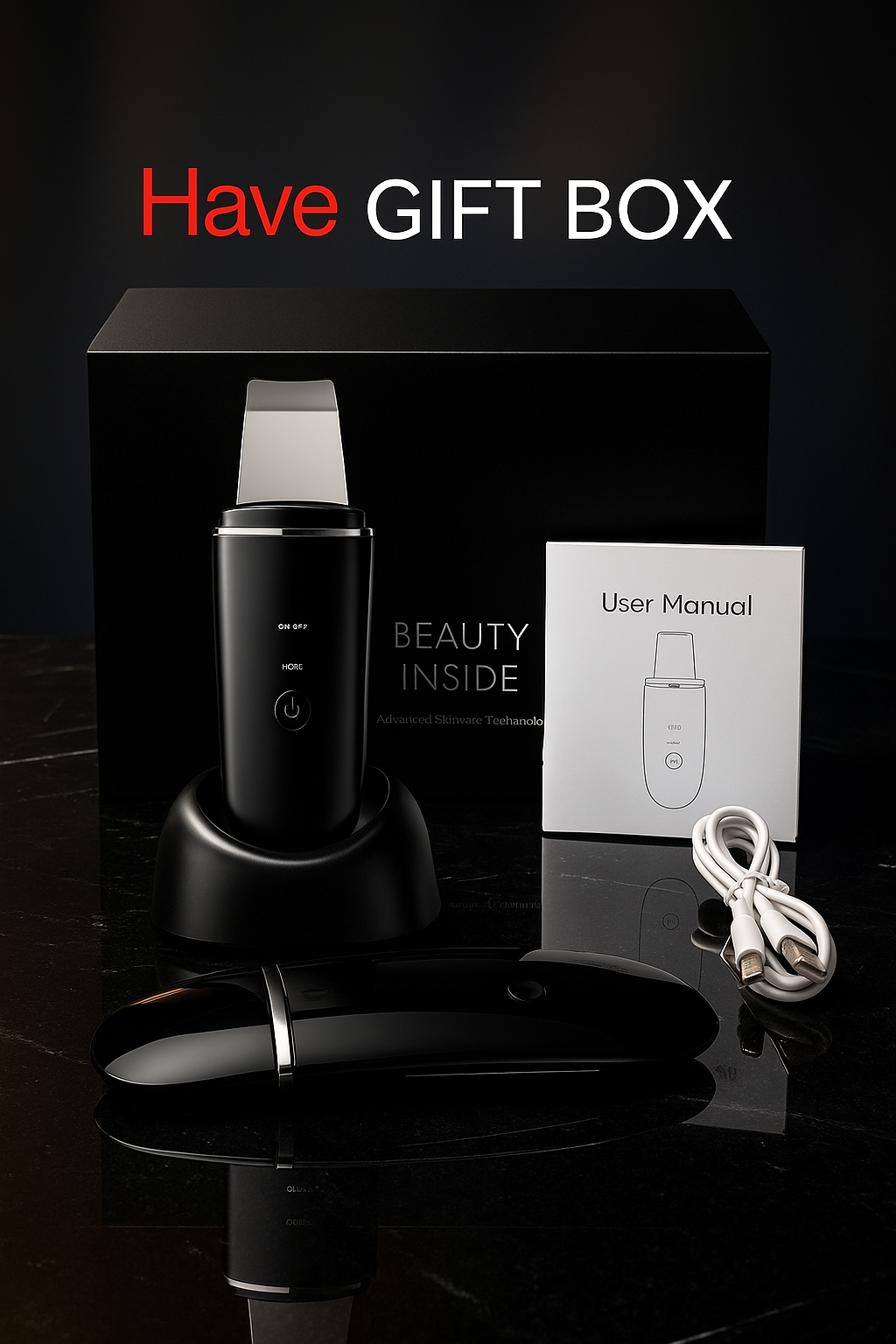 Ultrasonic Face Spatula Skin Scrubber – Wireless